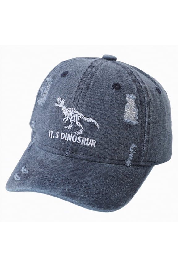 Baby Dinosaur Pattern Baseball Cap Toddler Summer Sun Hat for 12 18 Months 1-4T Kids Boys Girls Adjustable Infant Outdoor Dinosaur Hats(3-8 Years,Blue)