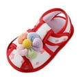 thumbnail image 1 of Gibobby Baby Infant Girls Boys Sandals Non Slip Rubber Sole Summer Beach Outdoor First Walker Crib Shoes(Red,3-6 Months), 1 of 5