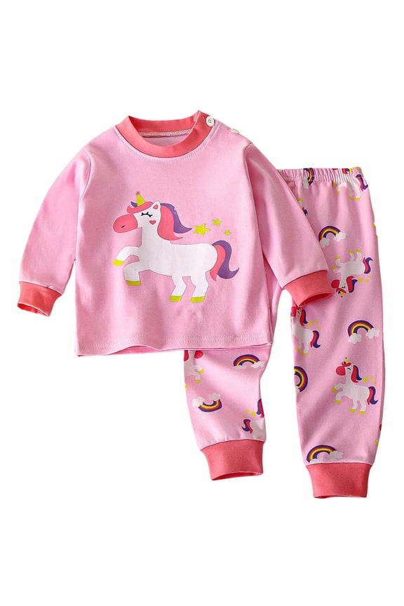 Baby Pajama Sets with Bamboo Viscose, Snug fit Cooling Pjs for Girls Boys Kids Toddler, Cool-touch Sleepers Sleepwear,Hot Pink,5-6 Years