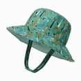 thumbnail image 1 of Gibobby Baby Sun Hat UPF 50+ Sun Protective Toddler Bucket Hat Cartoon Print Wide Brim Summer Outdoor Play Beach Hat for Boys Girls 12-18 Months 1T 2T 3T 4T 5T 6T(L,Green), 1 of 5