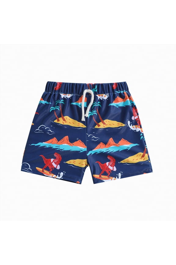 Boy/Toddler Boys Swim Trunks Cartoon Truck Cute Excavator Vehicle 1T 2T 3T 4T 5T 6T Beach Board Shorts Drawstring Swimsuit 3T(12-18 Months,Blue)