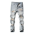 thumbnail image 1 of Gibobby Boys Casual Straight Leg Baggy Jeans Kids Elastic Waist Loose Denim Pants with Pockets(Light Blue,9-10 Years), 1 of 5