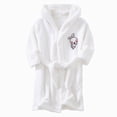 thumbnail image 1 of Gibobby Boys Girls Coral Fleece Bathrobe,Soft Plush Hooded Robe with Adjustable Belt,Cute Cartoon Print,for Toddlers 2-14 Years,Warm Loungewear Shower Robe Kids Pajamas,Light Pink,Size 2-3T, 1 of 9