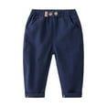 thumbnail image 1 of Gibobby Boy's Elastic Waist Jeans Straight Leg Demin Pants Casual Stretch Long Pants with Pockets(Navy,3-4 Years), 1 of 3