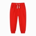 thumbnail image 1 of Gibobby Boys Pants Toddler Baby Boys Elastic Waist Casual Pants 2T 3T 4T 5T 6T 7T 8T Solid Color Trousers Winter Fall Outfits Little Boys Winter Pants(3-4 Years,Red), 1 of 4