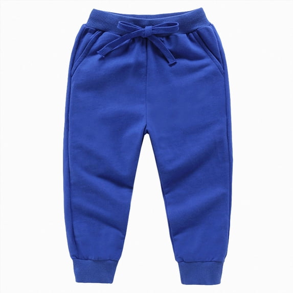 Gibobby Boys Pants Toddler Kids Little Boys Pant 2T 3T 4T 5T 6T Casual Schoolwear Drawstring Straight Leg Soft Pants With Pockets Boys Warm Casual Pants(18-24 Months,Blue)