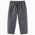 thumbnail image 1 of Gibobby Boys Pants Toddler Kids Little Boys Pant 2T 3T 4T 5T 6T Casual Schoolwear Drawstring Straight Leg Soft Pants With Pockets Boys Warm Casual Pants(3-4 Years,Grey), 1 of 5