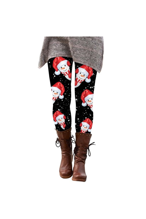 Color cosplayer Chrismas Leggings for Women Printed Pants Workout Leggings High Waisted Yoga Pants Fitness Outfits(M,Red)