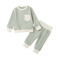thumbnail image 1 of Gibobby Fall Outfits for Girls Baby Clothes Fall Winter Outfit Sweatshirt Pants Set Jumper Sweatpants Suit Baby Boys' Clothing Sets(Green,6-12 Months), 1 of 7