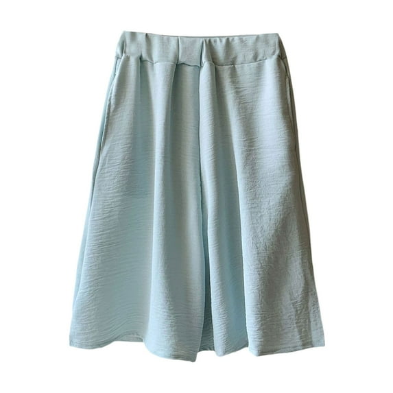 Gibobby Girl's Drawstring Waist Baggy Sweatpants Wide Leg Casual Loose Long Pants,Mint Green,6-7 Years