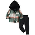 thumbnail image 1 of Gibobby Girls 2 Piece Outfits Sweatsuit Zip Up Hoodie Sweatshirt and Sweatpant Tracksuit Athletic Jogger Sets(Green,5-6 Years), 1 of 6