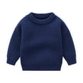thumbnail image 1 of Gibobby Girls Cardigan Sweater School Uniforms Toddler Long Sleeve Button Knit Solid Sweaters Tops,Dark Blue,4-5 Years, 1 of 4