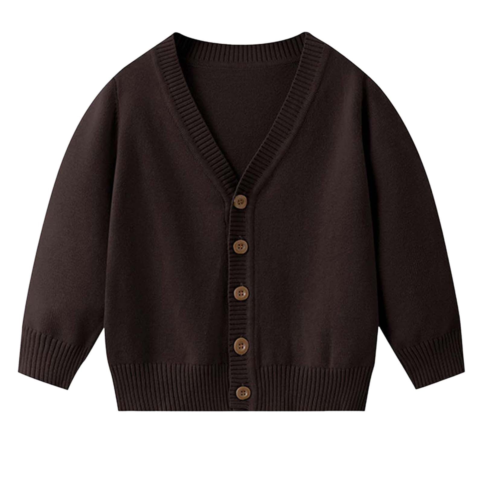 Girls Strawberry Cardigan – Cute Button Up Knit Shrug With Long Sleeves For Toddlers & Kids 2-8 Years