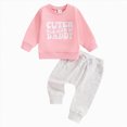 thumbnail image 1 of Gibobby Girls Clothes 3T Girls 2PCS Fall Winter Outfits Set Toddler Girls Long Sleeve Top Pants Set(18-24 Months,Pink), 1 of 9