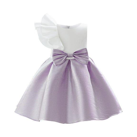 Gibobby Girls Dresses for Winter Long Sleeve Toddler Girls Clothes Party Tulle Dresses for Girls,Light Purple,6-7 Y