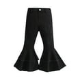 thumbnail image 1 of Gibobby Girls Linen Pants Summer Pants Kids High Waisted Pants for Girls with Pockets,Black,3-4 Years, 1 of 9