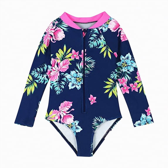 Gibobby Girls One Piece Swimsuits Summer UPF 50+ Quick Dry 2T 3T 4T 5T 6T Beach Bathing Suit Cross Shoulder Strap Swimwear(3-4 Years,Hot Pink)