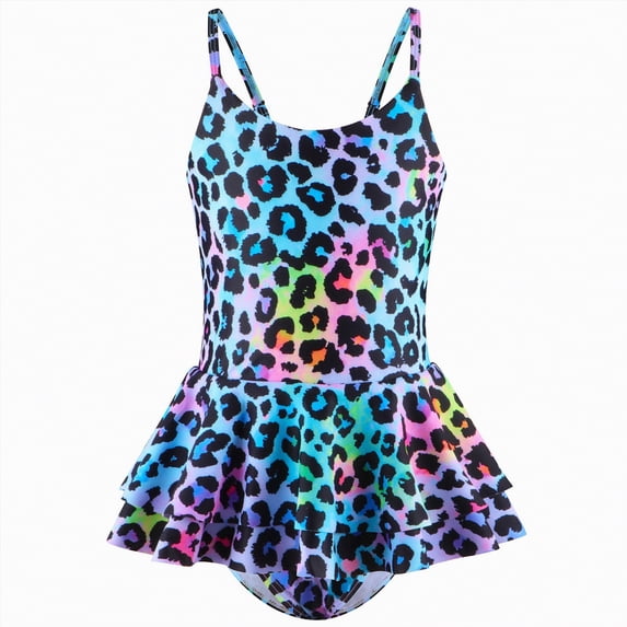 Gibobby Girls One Piece Swimsuits Summer UPF 50+ Quick Dry 2T 3T 4T 5T 6T Beach Bathing Suit Cross Shoulder Strap Swimwear(4-5 Years,Blue)