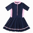 thumbnail image 1 of Gibobby Girls One Piece Swimsuits Summer UPF 50+ Quick Dry 2T 3T 4T 5T 6T Beach Bathing Suit Cross Shoulder Strap Swimwear(9-10 Years,Navy), 1 of 8