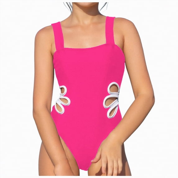 Gibobby Girls One Piece Swimsuits Summer UPF 50+ Quick Dry 2T 3T 4T 5T 6T Beach Bathing Suit Cross Shoulder Strap Swimwear(9Y,Red)