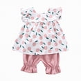 thumbnail image 1 of Gibobby Girls Outfit Sets Kids Toddler Baby Spring Summer Print Sleeveless Tops Shorts Outfits Clothes Girls Playtime Sets Size(12-18 Months,Pink), 1 of 6