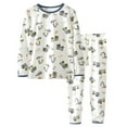 thumbnail image 1 of Gibobby Girls Pajamas Kids Baby Long Sleeve Cartoon Tops Pants Sleepwear Set 2Pcs Baby Girl Outfits,White,11-12 Years, 1 of 5
