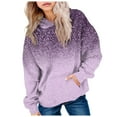 thumbnail image 1 of Gibobby Hoodies for Teen Girls Casual Fashion Gradient Oversized Long Sleeve Hooded Sweatshirt Kids Cozy Pullover Tops with Pockets(Light Purple,5-6 Years), 1 of 6