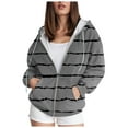 thumbnail image 1 of Gibobby Hoodies for Women Womens Casual Solid Long Sleeve Zipper Hooded Coat Pocket Sweatshirt Tops Zip Up Hoodie Women Women's Zip Up Hooded Sweatshirt Fleece Winter(Grey,XS), 1 of 6