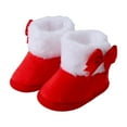 thumbnail image 1 of Gibobby Infant Baby Boots Boys Girls Cozy Fleece Slippers Snow Boots Winter Baby Girl Shoes Warm Baby Crib Footwear for Newborn Toddlers(Red,0-3 Months), 1 of 9