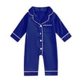 thumbnail image 1 of Gibobby Infant Baby Girl Boy Onesie Cotton Newborn Outfit Bodysuit Jumpsuit Long Sleeve Romper,Dark Blue,3-6 M, 1 of 2