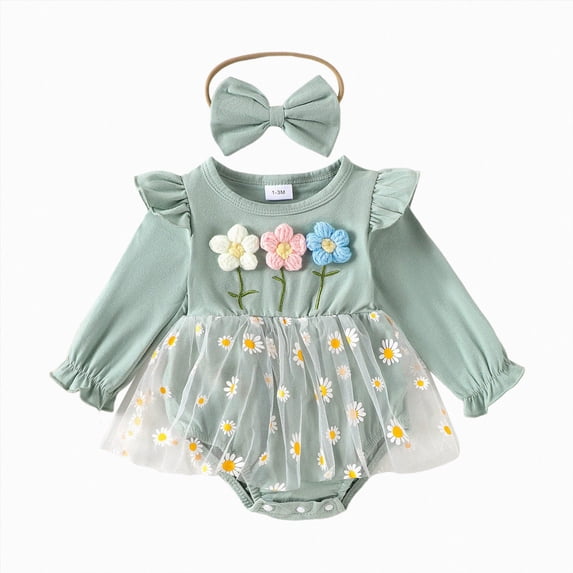 Gibobby Infant Sleepers Baby Boy Clothes Long Sleeve Onsies For 3 6 9 12 18 24Months 2T 3T Newborn Infant Ribbed Fall Baby Girl Romper(6-9 Months,Green)