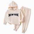 thumbnail image 1 of Gibobby Kid Boy Clothes Letter Printed Long Sleeved Hoodies Sweatshirt + Pants Fall Winter Outfits Set For 6 12 18 Months 2T 3T 4T 5T 6T 7T Boys(6-7 Years,Beige), 1 of 7
