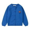 thumbnail image 1 of Gibobby Kids Baby Girl Knit Cardigan Sweater Cream Cotton Autumn Coat,Blue,18-24 Months, 1 of 4