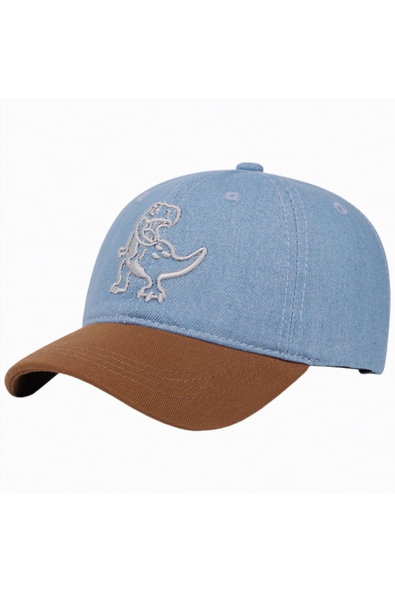 Kids Boys Girls Baseball Caps Baby Dinosaur Pattern Sun Hat 12 18 Months 1-4T Toddler Summer Dinosaur Hats Adjustable Infant Outdoor Play Cap(One Size,Light Blue)