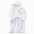 thumbnail image 1 of Gibobby Kids Coral Fleece Bathrobe,Soft Plush Hooded Robe with Adjustable Belt Cute Print for Boys Girls Toddlers 12M-12Y,Warm Loungewear Shower Robe Kids Toddler Pajamas,White,Size 9-10T, 1 of 6