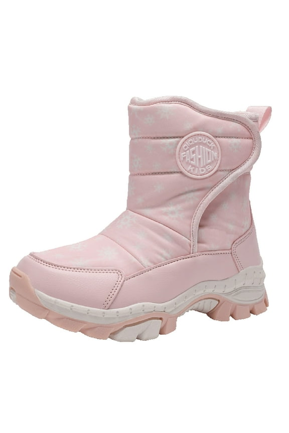 Gibobby Kids Cowboy Boots for Girls and Boys – Western Mid Calf Cowgirl Boots with Embroidered and Zipper Design,Pink,7-8 Y
