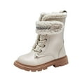 thumbnail image 1 of Gibobby Kids Cowgirl Boots for Girls Western Square Toe Girls Sparkle Boots Zipper Mid Calf Low Heel Horse Riding for Toddler Little Big Kids,Beige,10-10.5 Y, 1 of 7