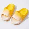 thumbnail image 1 of Gibobby Kids Home Shower Bathroom Slippers Cartoon Soft Sole Slippers Girls Summer Comfortable Sandals(Yellow,7-8 Y), 1 of 9