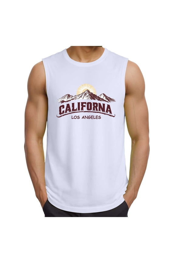 Men Tank Tops Casual 1 Pack Men's Muscle Shirts Sleeveless Quick Dry Gym Workout Tank Top(XXL,White)