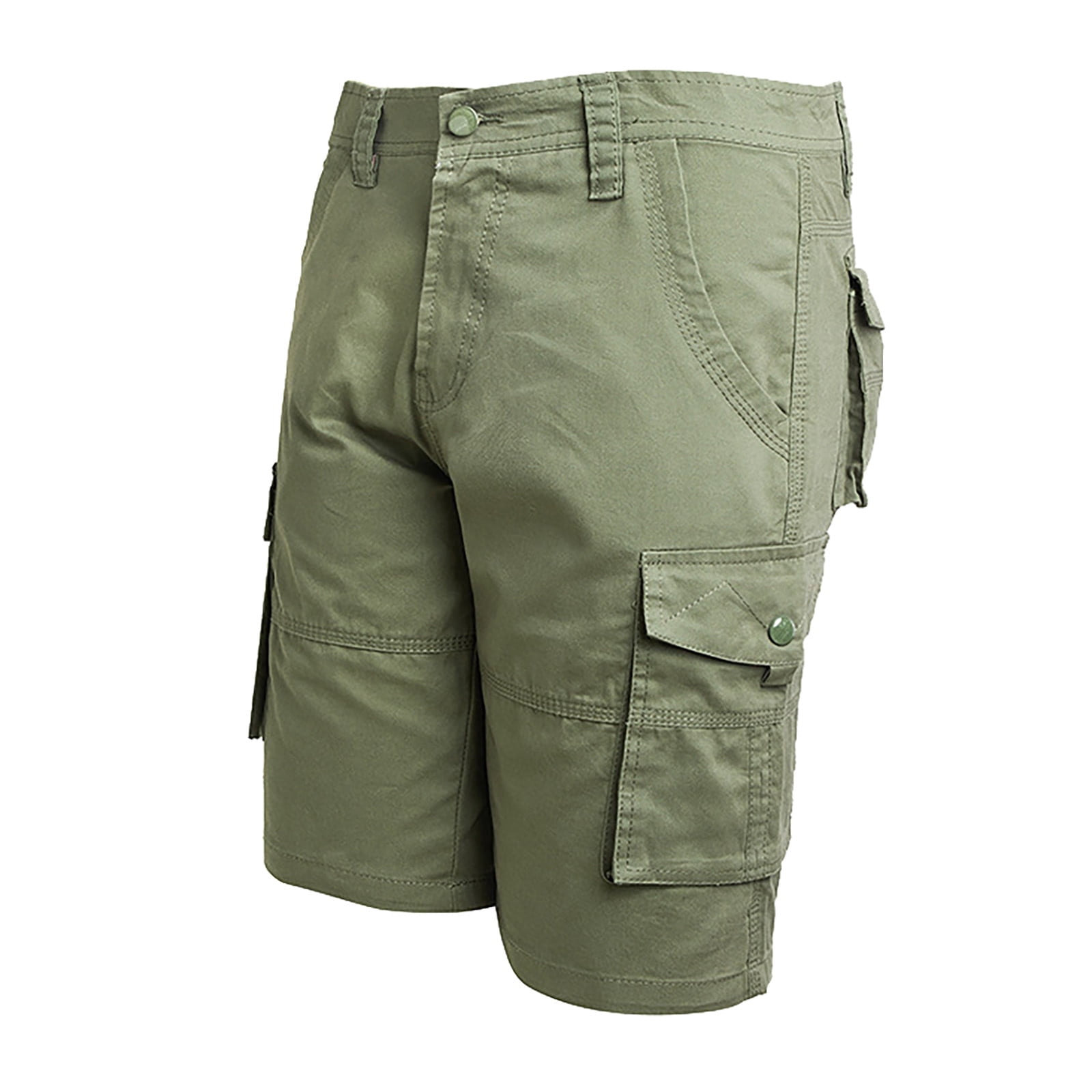 Men's Loose Wide-Leg Camouflage Cargo Shorts with Pockets