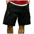 thumbnail image 1 of Gibobby Men's Cargo Shorts Quick Dry Lightweight Elastic Waist Multi Pockets Shorts Outdoor Fishing Hiking(Black,XL), 1 of 7