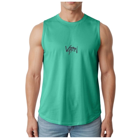 Gibobby Men's Cotton Linen Tank Top Shirts Casual Sleeveless Lace Up Beach Hippie Tops Bohemian Renaissance Pirate Tunic(XL,Light Blue)