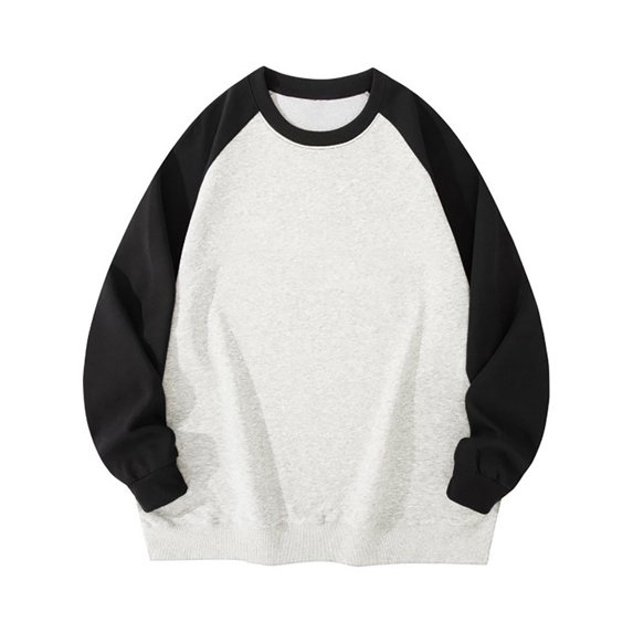 Gibobby Men's Crewneck Sweatshirts Long Sleeve Casual Long Sleeve Pullover Hoodies (Light Gray,XXL)