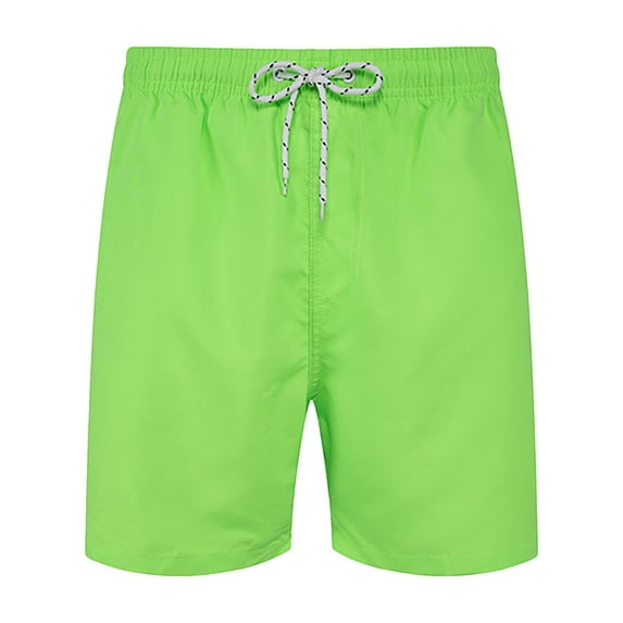 Gibobby Men's Swim Trunks with Compression Liner 9 Inch Inseam Mens Bathing Suit Quick Dry Beach Shorts Board Shorts(XL,Green)