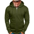 thumbnail image 1 of Gibobby Men's Zip up Hoodie Lightweight Hooded Sweatshirt Jackets with Kanga Pocket (Green,XXL), 1 of 4