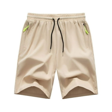 Gibobby Mens Casual Twill Cargo Shorts Cotton Drawstring Classic Cargo Stretch Short with Multi Pockets[Khaki,3XL]