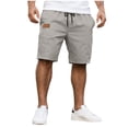 thumbnail image 1 of Gibobby Mens Shorts Elastic Shorts For Men Big And Tall 1Pack Men's Athletic Gym Shorts Basketball Hiking Pants Elastic Waistband with Zipper Pocket(S,Light Gray), 1 of 9