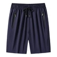 thumbnail image 1 of Gibobby Mens Shorts Elastic Shorts For Men Big And Tall Men's Casual Twill Cargo Shorts Zip Fly Cotton Elastic Waist Loose Fit Drawstring Short(XL,Navy), 1 of 3