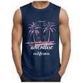 thumbnail image 1 of Gibobby Mens Sleeveless Tank Tops Workout Cut Off Shirts Muscle Gym Pullover Sports Fitness Solid Color Round Neck Casual T Shirts(M,Dark Blue), 1 of 5