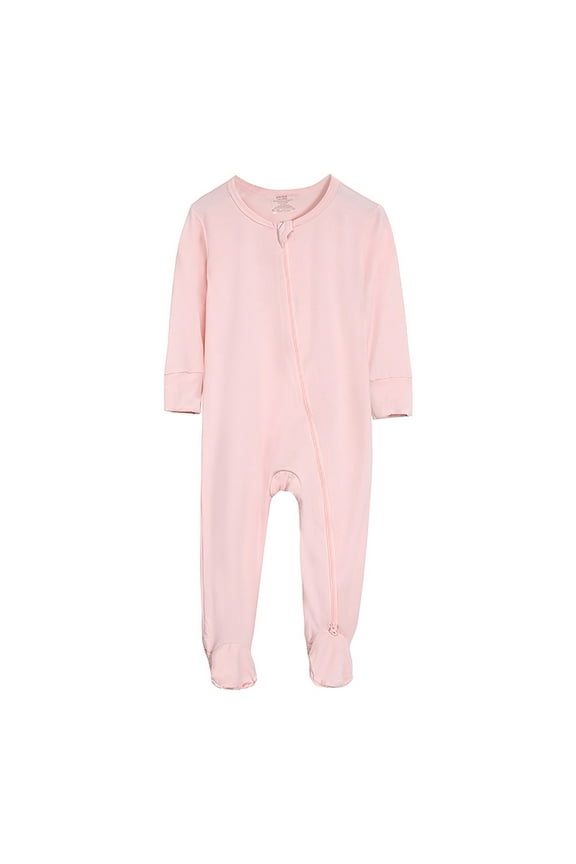 Newborn Baby Boy Girl Easter Rabbit Jumpsuit Long Sleeve Oblique Zipper Romper Bunny One Piece Overall Outfit(Pink,12-18 Months)